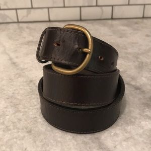 Mens Brown Genuine Leather Belt Size 38 Made in the USA Dress Business Career